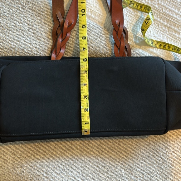 Dooney and Bourke Classic Black Tote Bag with Brown Leather Accents - Picture 8 of 8